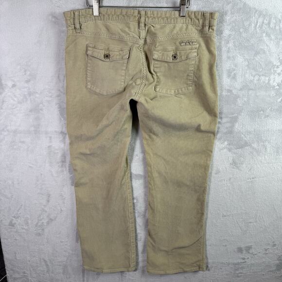 Polo Jeans RL Company Corduroy Pants Women's 14x30 (17.5 Waist) Tan Pockets - Picture 1 of 15
